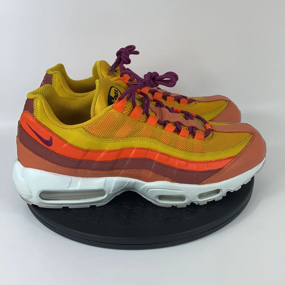 Nike Air Max 95 ‘Nike By You’ Yellow/Orange/White CW2188-991 Men’s Size 10.5 - Picture 4 of 12